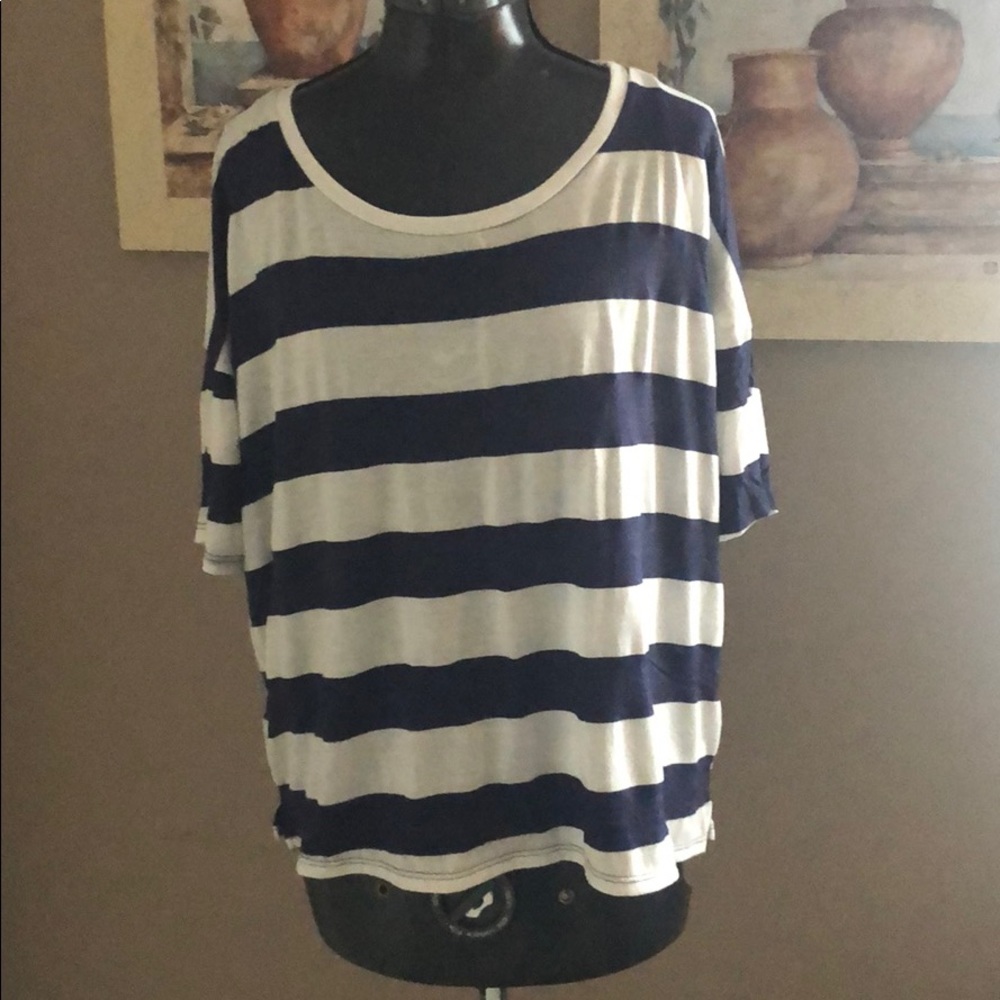 Forever 21 T Shirt Blue/White Sparkles Size Large